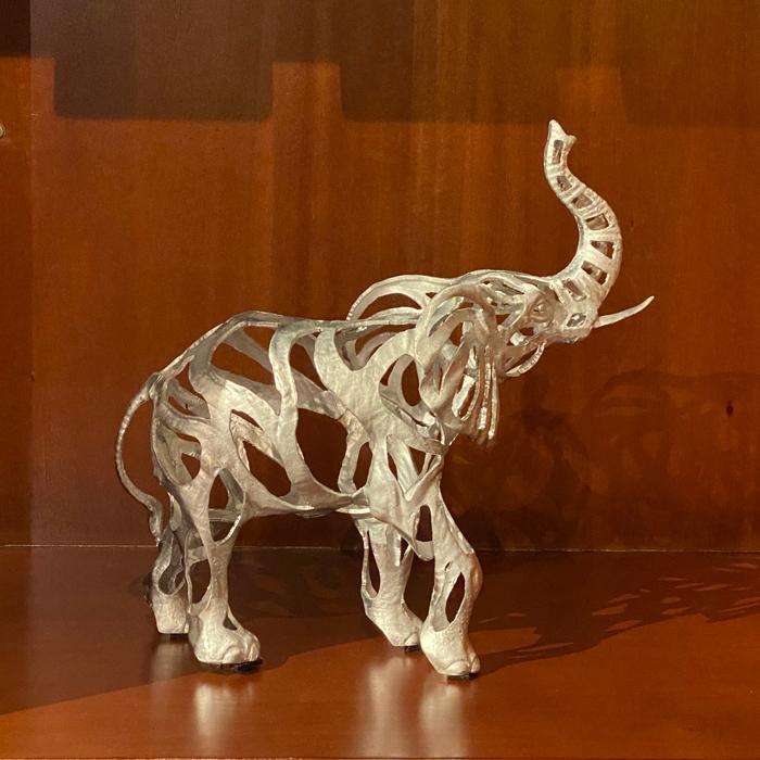 メタル エレファント 象 ぞう ゾウ elephant 置き物 玄関 シルバー