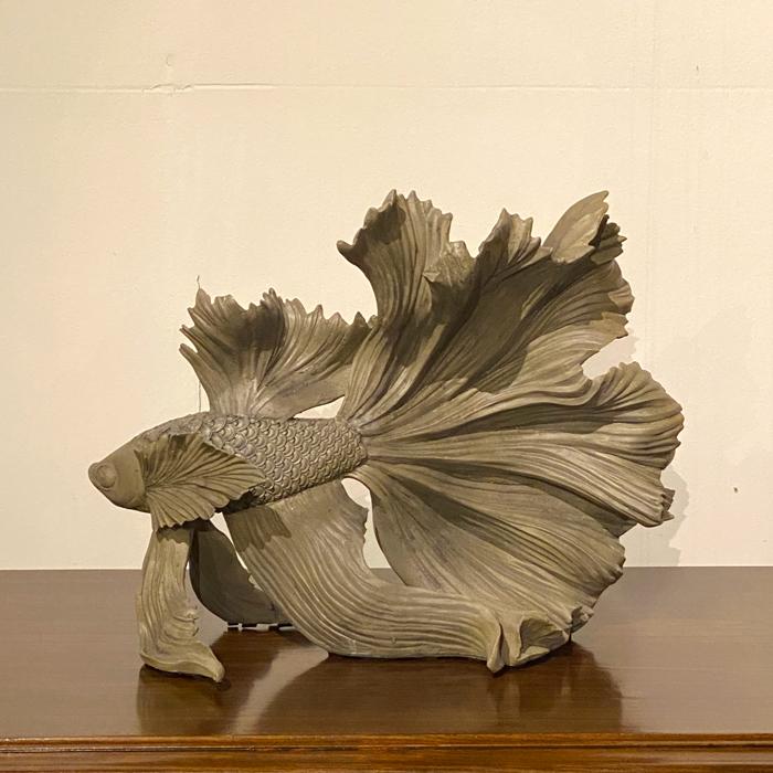 ベタ 置物 インテリア オブジェ 金魚 熱帯魚 ゴールド ゴールドフィッシュ ベタの置物 ベタ 魚 金魚 フィッシュ おしゃれ オブジェ 樹脂 存在感
