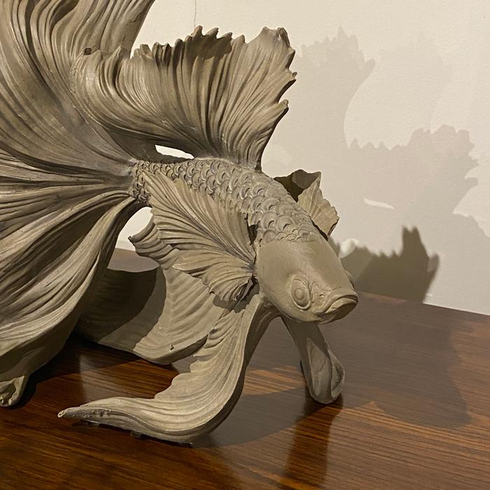 ベタの置物 ベタ 魚 金魚 フィッシュ おしゃれ オブジェ 樹脂 存在感