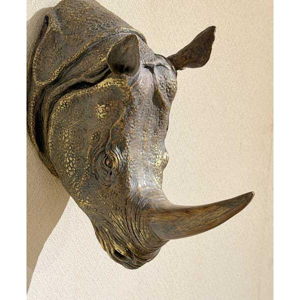 サイの壁掛け Rhino ライノー ライノ rhinoceros アニマルヘッド