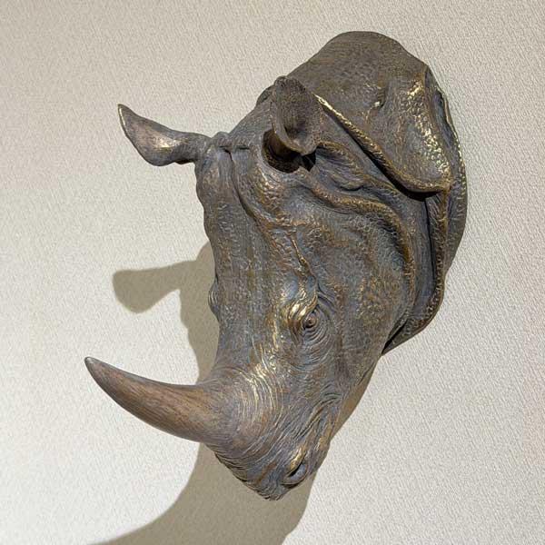 サイの壁掛け Rhino ライノー ライノ rhinoceros アニマルヘッド