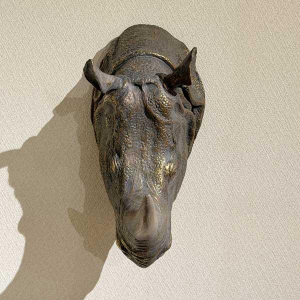サイの壁掛け Rhino ライノー ライノ rhinoceros アニマルヘッド