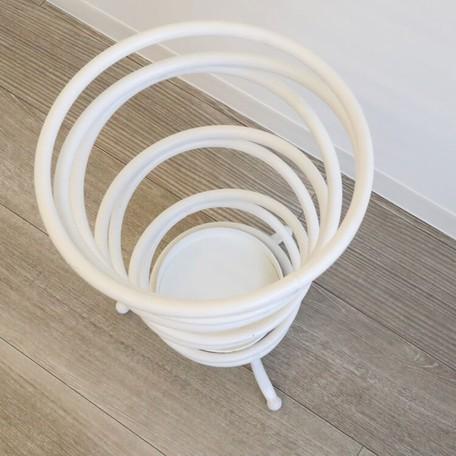 傘立て アンブレラスタンド ホワイト モダン ホワイトアイアン