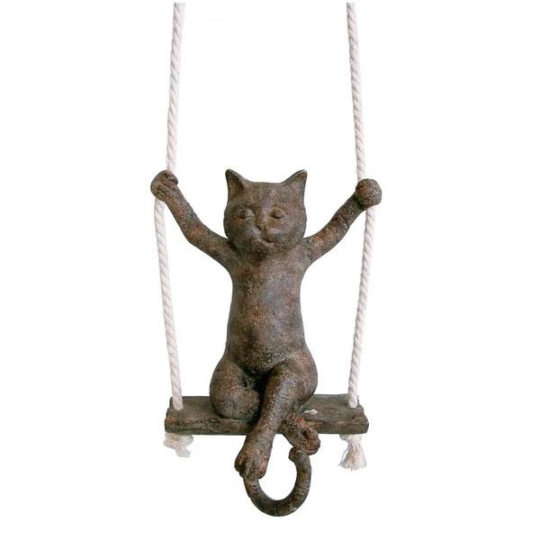 ブランコにのったネコ 猫 ねこ ネコ 猫雑貨 ネコグッズ 置物 オブジェ