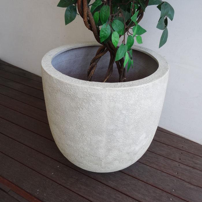 盆栽鉢　植木鉢　陶芸　園芸　盆栽　ガーデニング 軽量プランター プランター 植木鉢 底穴あり ホワイト 幅55cm