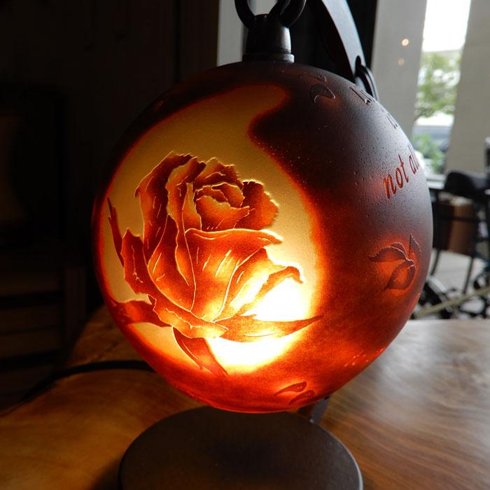 テーブルランプ 追憶 卓上照明 ランプ 薔薇 バラ ROSE ローズ アート
