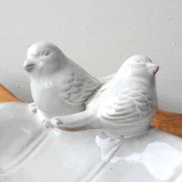 Pair of birds tray トレー トレイ インテリアトレイ 陶器 オブジェ