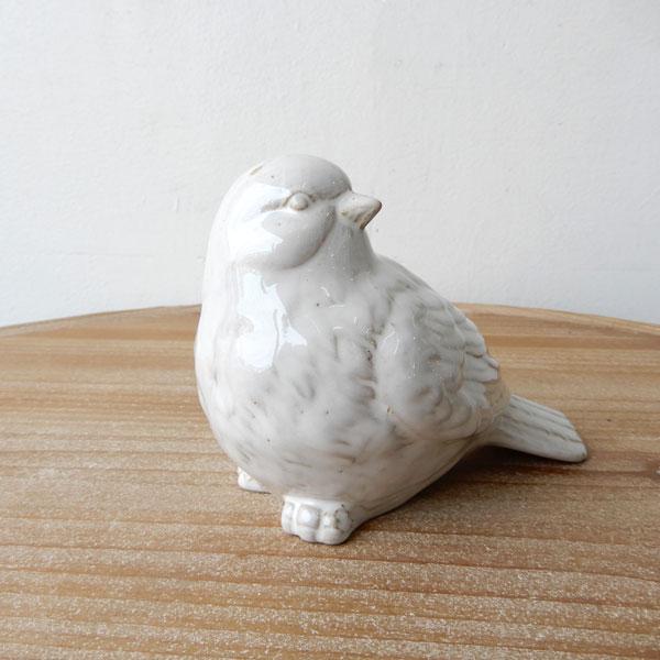 陶器製の白い鳥の置物 動物の陶置物＜白文鳥＞ | iichi 日々の暮らしを心地よくする