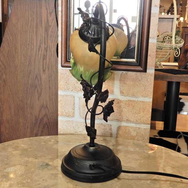 タッチランプ 1灯 Lily ランプ ガラス照明 3段階調光 花 百合 リリー