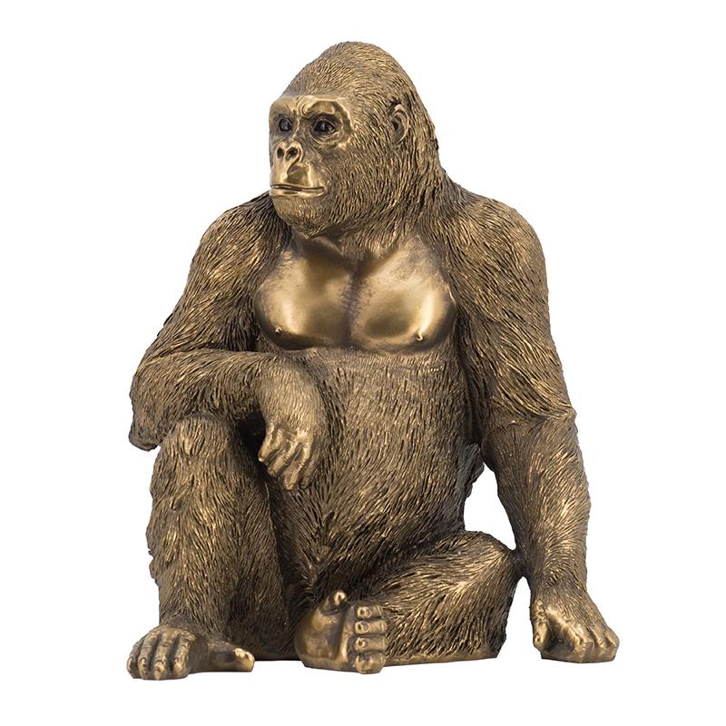 ゴリラ ごりら gorilla インテリア 置物 動物雑貨 ゴールド リアル