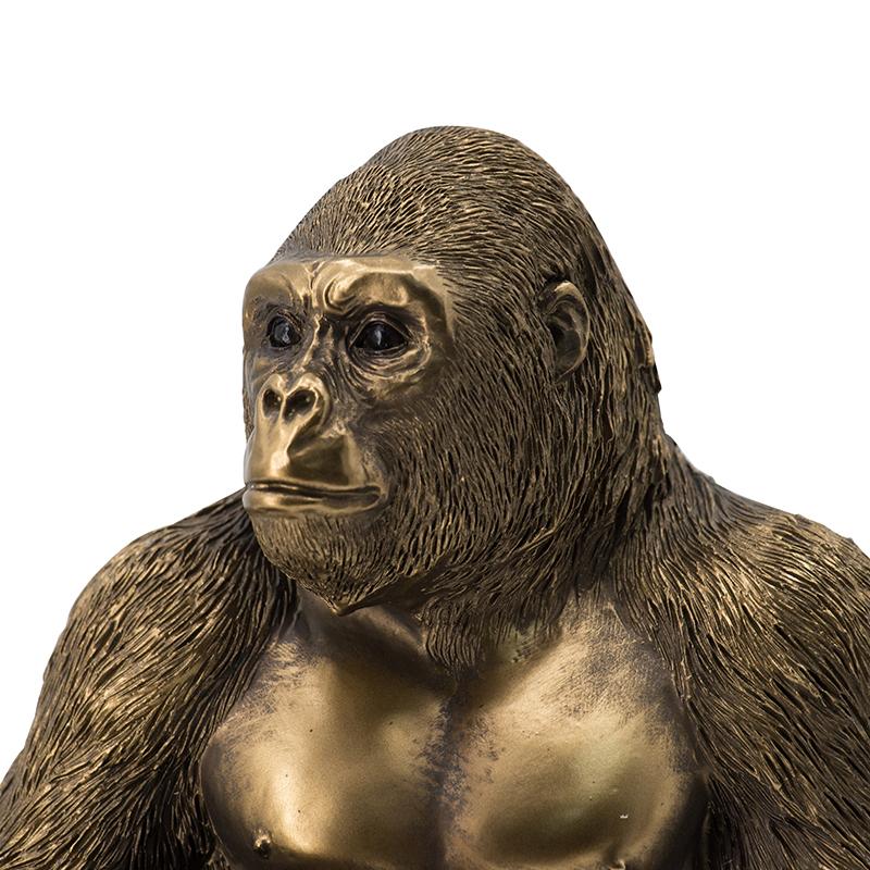 ごりら出品 ゴリラ ごりら gorilla インテリア 置物 動物雑貨 ゴールド リアル
