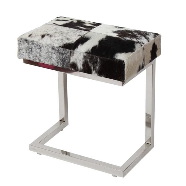 スツール リアルファー おしゃれ 北欧 玄関スツール small ブラック