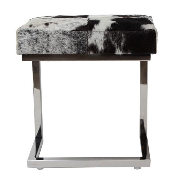 スツール リアルファー おしゃれ 北欧 玄関スツール small ブラック