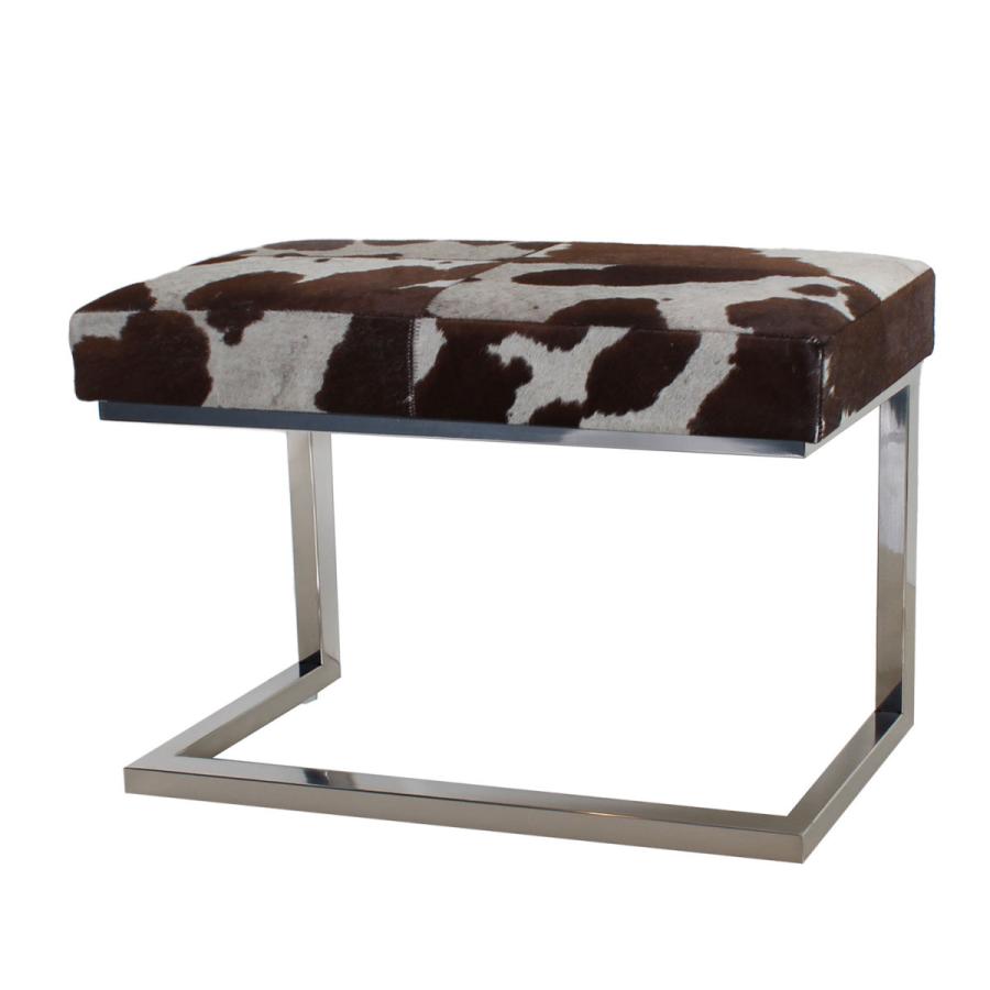 超目玉 Large リアルファー スツール おしゃれ Brown White Lサイズ ブラウン ホワイト 玄関スツール 北欧 その他イス チェア