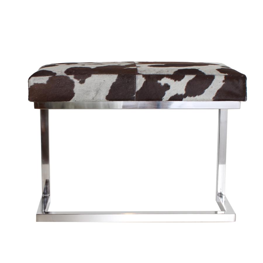 超目玉 Large リアルファー スツール おしゃれ Brown White Lサイズ ブラウン ホワイト 玄関スツール 北欧 その他イス チェア