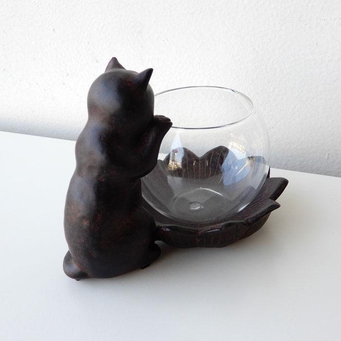 希少サイズの猫瓶 のぞき猫 ミニフラワーベース 小物入れ ネコグッズ 猫雑貨 ギフト プチ
