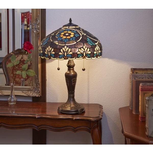 テーブルランプ ステンドグラス インテリアランプ おしゃれ アンティーク 照明 ガラス照明 プレゼント花柄 花 Flower Floral Saloncanadomaghrebin Ca
