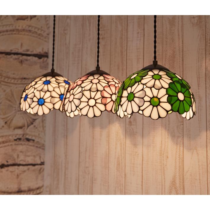 ステンドグラスランプ ペンダントライト 天井照明 おしゃれ アンティーク ステンドランプマーガレット 店舗 照明 ダイニング Es 079p 手づくり家具 ウッドギャラリー樹 通販 Yahoo ショッピング