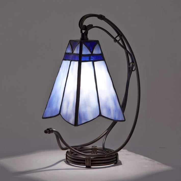 ステンドグラス ランプ テーブルライト テーブルランプ 卓上ランプ ブルー 青 おしゃれ 北欧 アンティーク S 057 手づくり家具 ウッドギャラリー樹 通販 Yahoo ショッピング