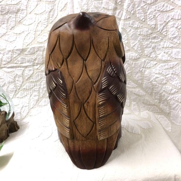 ふくろう フクロウ 置物 木彫り 木製 おしゃれ インテリア雑貨 梟 開運