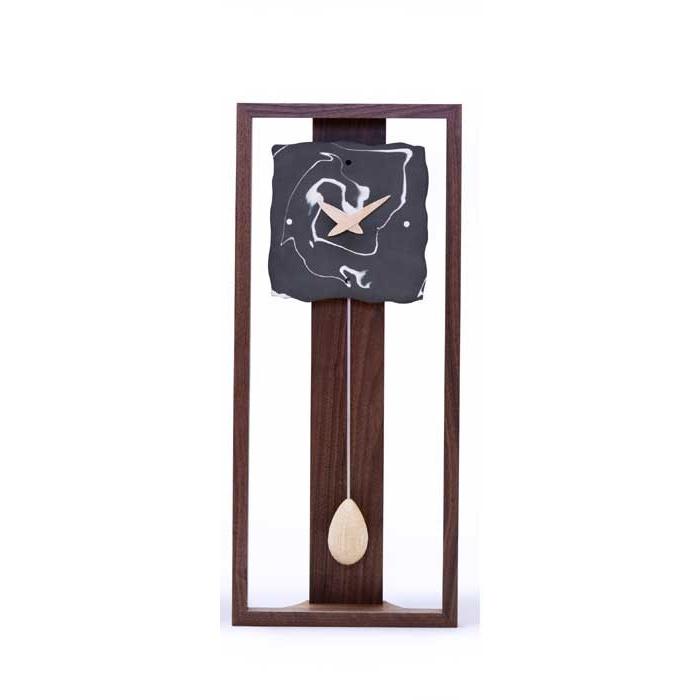 時計 ドリーミィーパーソン 木製 旭川クラフト Marble（マーブル）角 黒 ドリーミィーパーソン 家具 インテリア