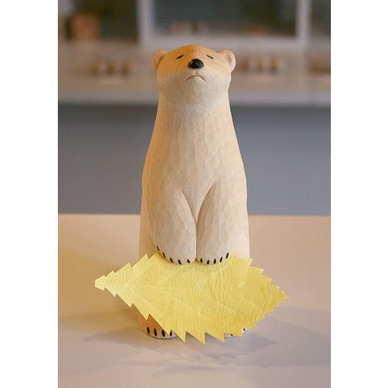 木彫り くま まちぼうけ しろくま うぃるびぃ工房 北海道 旭川クラフト