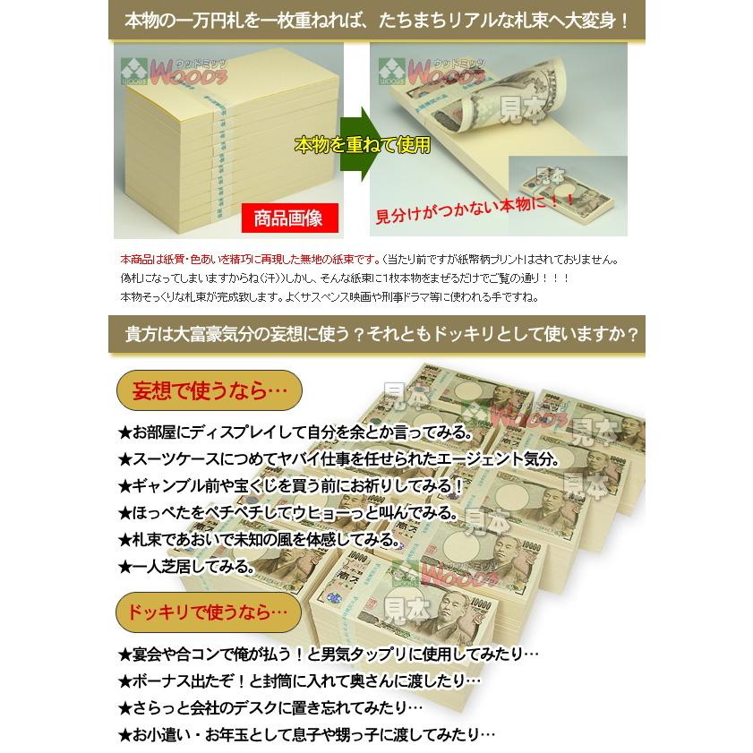 ドッキリ札束 1億円 100万円 10束×10セット なんちゃって札束 10束 1千万円分 100万円の束が10個 1万円札サイズの
