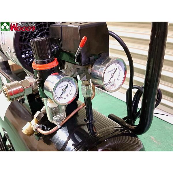 1馬力 24L エアーコンプレッサー 静音 オイルレスコンプレッサー (単品