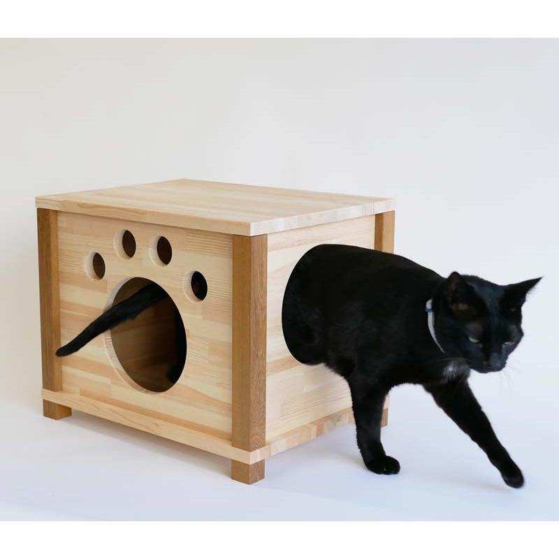 キャットハウス 木製 ベンチ 猫 猫箱 ボックス ベッド ねこハウス 遊び
