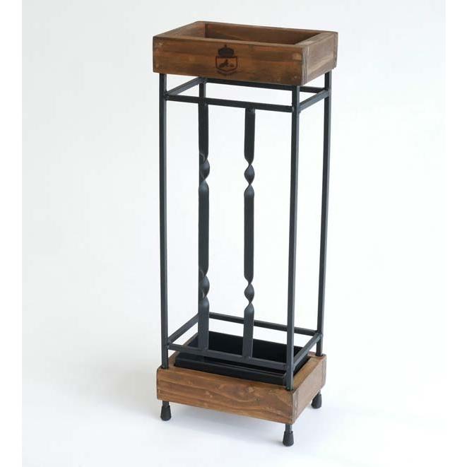 木製雑貨 木のカントリー調 アイアン傘立て : ウッドデッキと木物屋