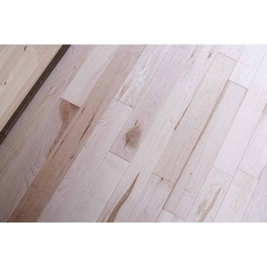 フローリング 床材 メープル 複合 乱尺 無塗装 色ムラ 節 2mm厚天然