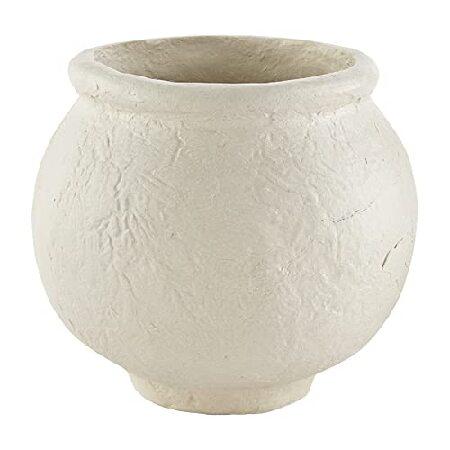 国内 海外 インポート品 お取り寄せ 送料無料Mud Pie Paper Mache White Vase, P0t, 7 x 7.73 Dia