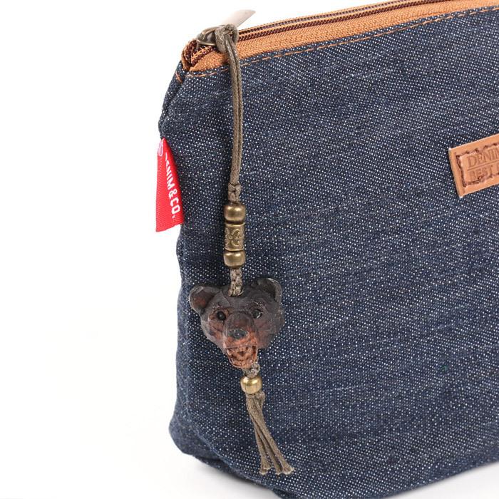 木彫りの熊 EZO BEAR BARKS 吠え熊 ストラップ 手彫り アイヌ 民族