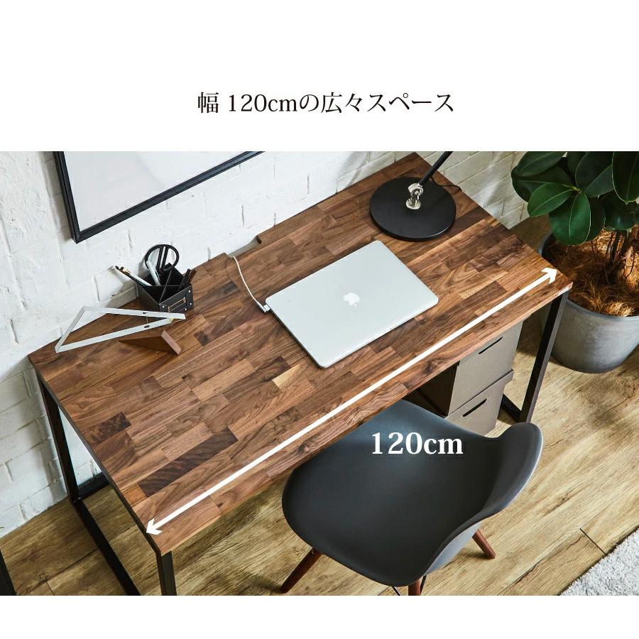 パソコンデスク おしゃれ pcデスク コンパクト ウォールナット 書斎