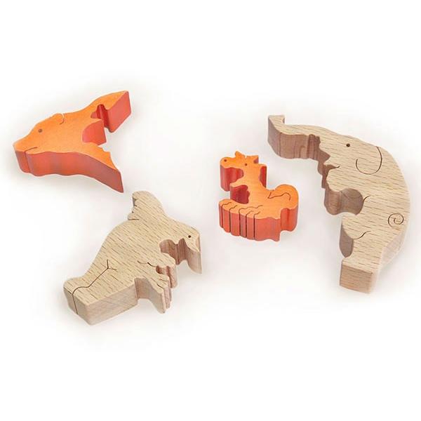 木のおもちゃ 出産祝い 知育 手作り 動物●クマのスタンディングパズル（オレンジ） 積み木 日本製 安全塗料 1歳 2歳 3歳 日本グッドトイ受賞おもちゃ 手作り｜wooden-toys｜03