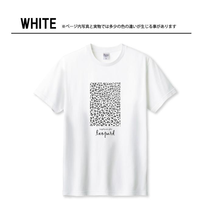 Tシャツ メンズ ユニセックス ホワイト ブラック ヒョウ柄 豹柄
