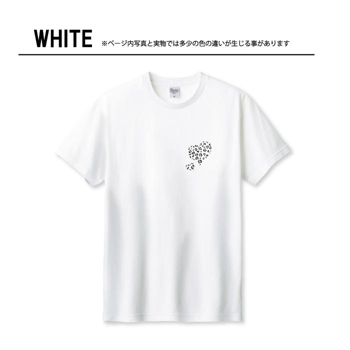 Tシャツ メンズ ユニセックス ホワイト ブラック ヒョウ柄 豹柄