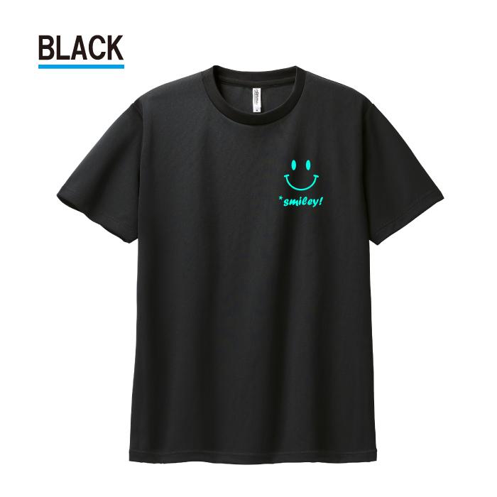 Tシャツ ドライTシャツ 速乾 吸汗 スポーツ ホワイト ブラック にこ