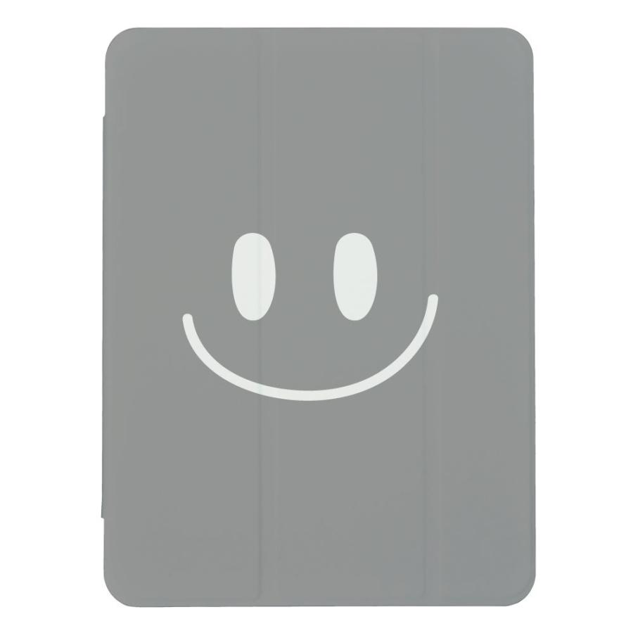 iPad 10グレー スマイリーフェイスカバー付き iPad 第9世代 ケース カバー アイパッド 12.9 10.9 mini pro air 第6