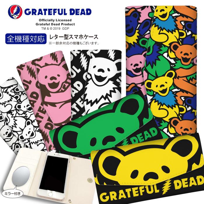 全機種対応 手帳型 ミラー付 鏡付 レター型 スマホケース GRATEFUL