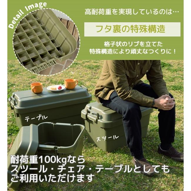 コンテナボックス 蓋付き おしゃれ キャンプ 50L+70L 2個セット 大型_4