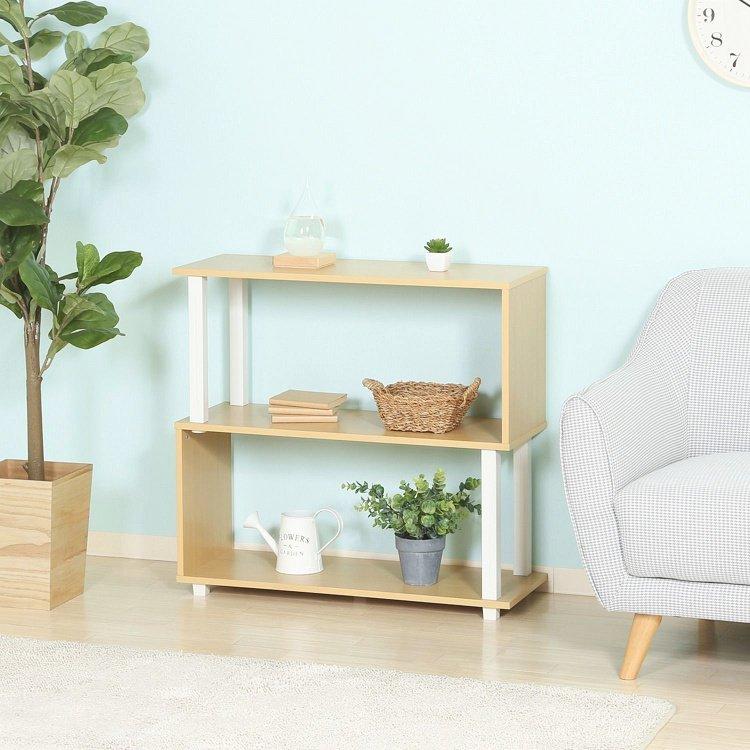 ディスプレイラック おしゃれ 2段 S字ラック シェルフ棚 Dsfj おしゃれ家具 雑貨 木製リビング 通販 Yahoo ショッピング