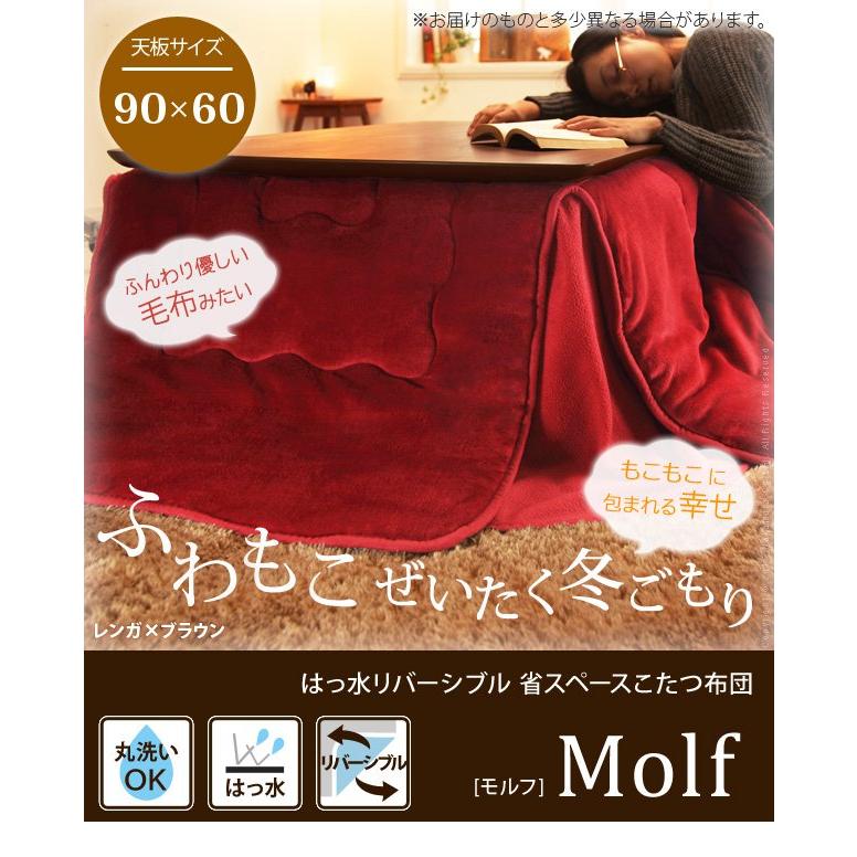 (タイムセール中) こたつ掛け布団 長方形 90×60cmこたつ用（200×170cm） 省スペース はっ水リバーシブル省スペースこたつ布団 おしゃれの画像