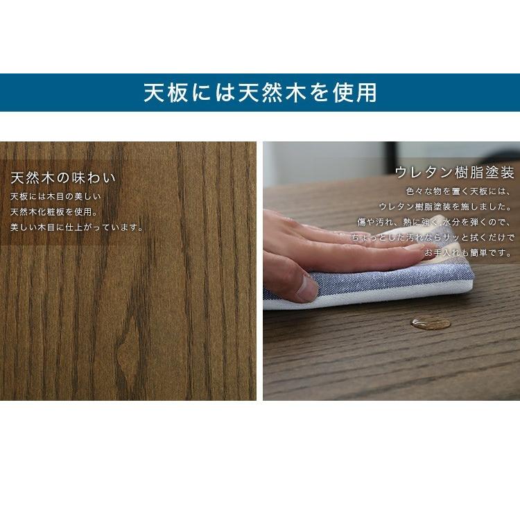 (タイムセール中) カフェテーブル おしゃれ 天然木オーク ブラウン_5
