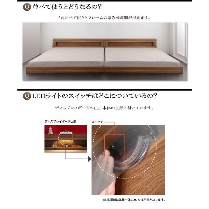 ローベッド セミダブルベッド マットレス付き スタンダードボンネルコイル ホワイト｜woodliving｜15