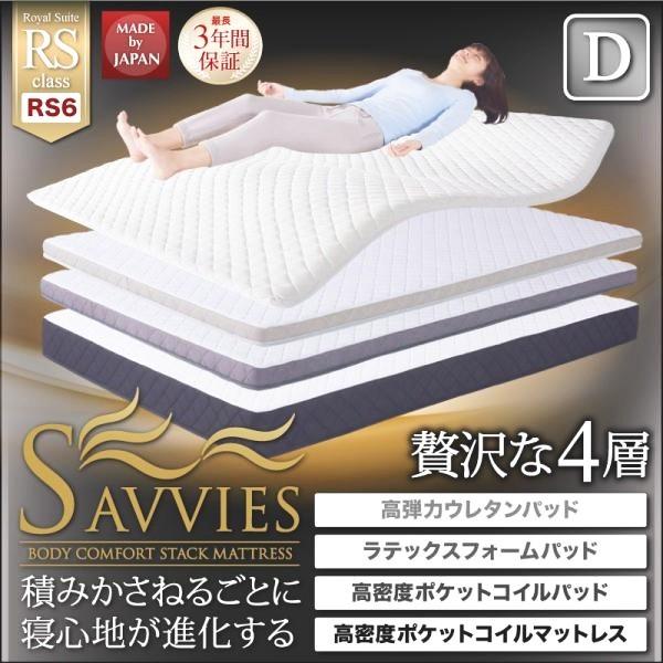 手数料安い 4層構造 2層ポケットコイル ラテックスフォーム ウレタン 高反発 Rs6 ダブル マットレス ダブル マットレス マットレス