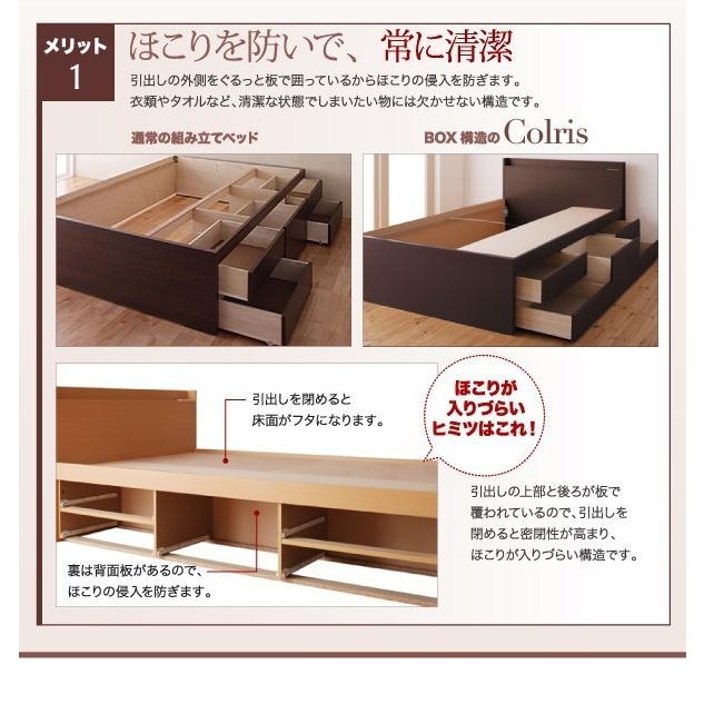(タイムセール中) 連結ワイドキングベッド フレームのみ 国産大容量収納チェストベッド ワイドK200_15