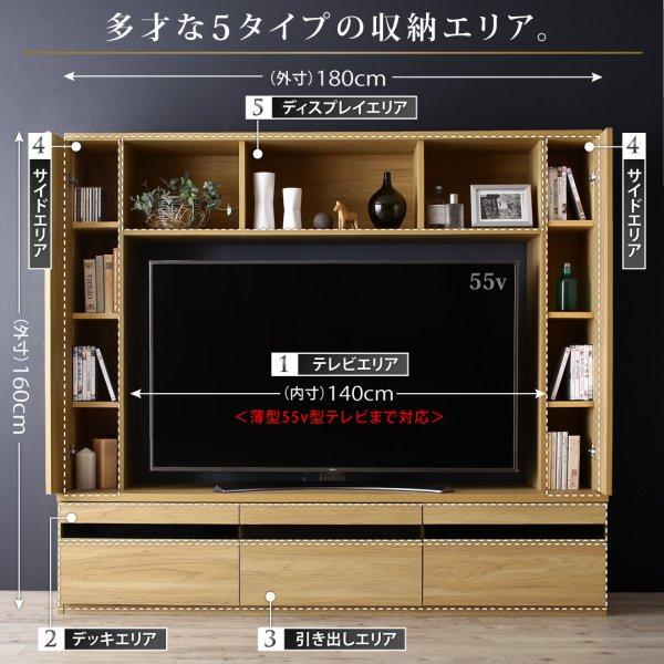 テレビ台 ハイタイプ ハイタイプテレビボード おしゃれ 180cm 45インチ/50インチ/55インチ｜woodliving｜05