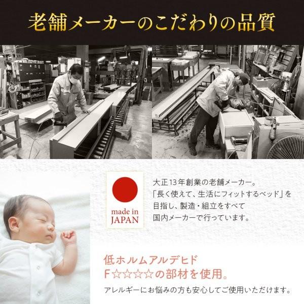 キングサイズベッド 連結ベッド 薄型スタンダードボンネルコイルマットレス付き 縦開き キング(SS+S)
