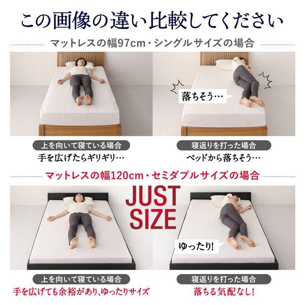 セミダブルベッド ローベッド マットレス付き プレミアムボンネルコイル セミダブル_4